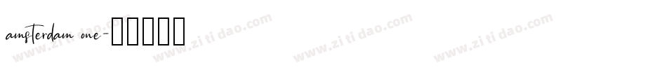 amsterdam one字体转换